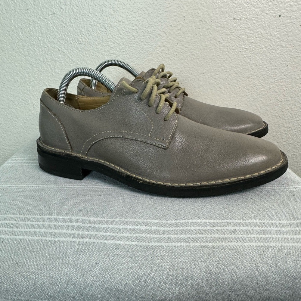 Cole Haan Men's Wingtip Oxfords Sz 7.5M Gray Leather Classic Dress Shoes - Picture 5 of 11